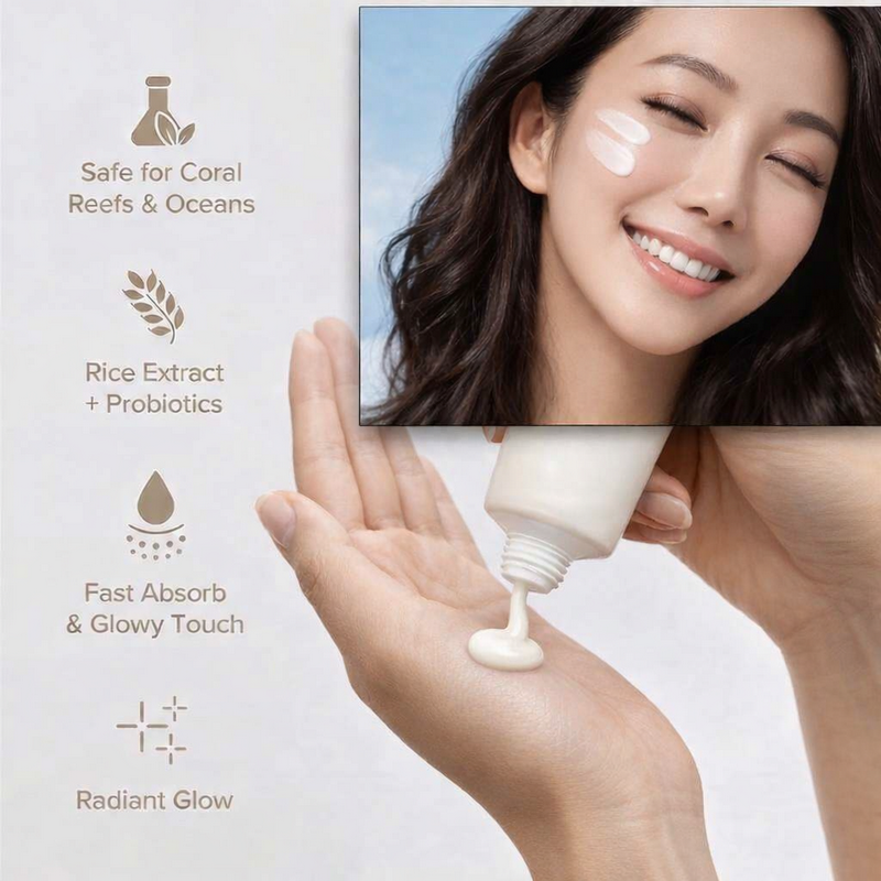 Relief Sun Organic Sunscreen SPF50+, PA++++ Rice and Probiotics