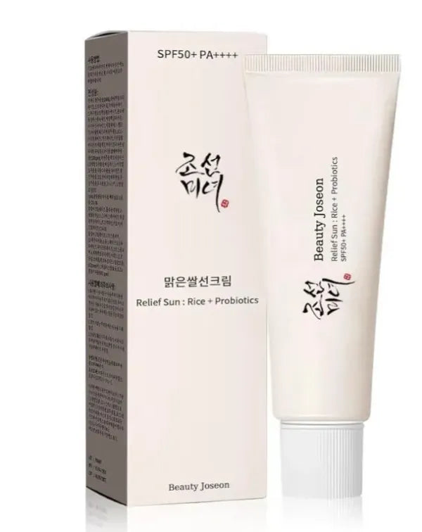 Relief Sun Organic Sunscreen SPF50+, PA++++ Rice and Probiotics