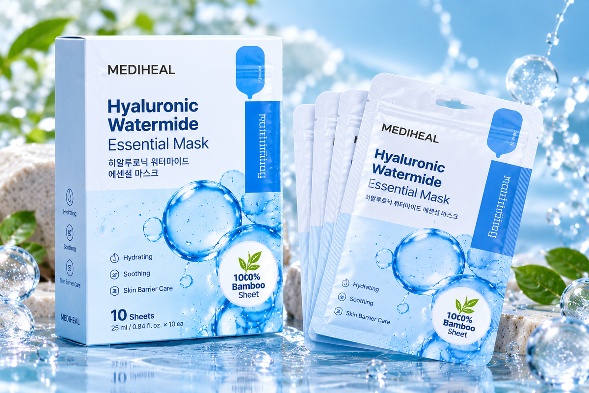 MEDIHEAL Hyaluronic Watermide  Essential Sheet  Mask (10pack)