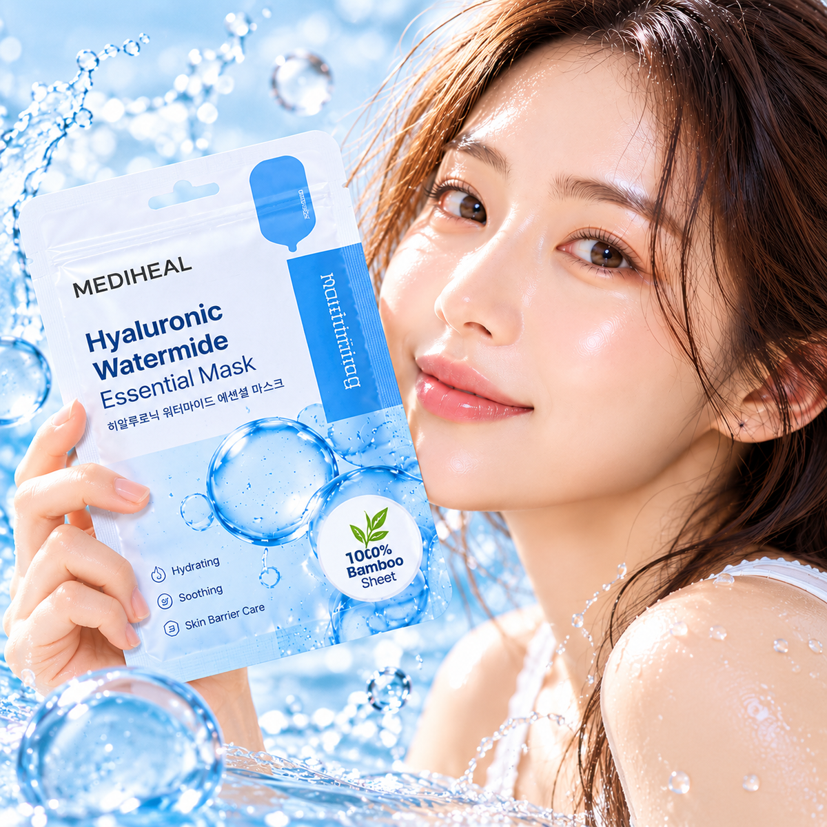 MEDIHEAL Hyaluronic Watermide  Essential Sheet  Mask (10pack)